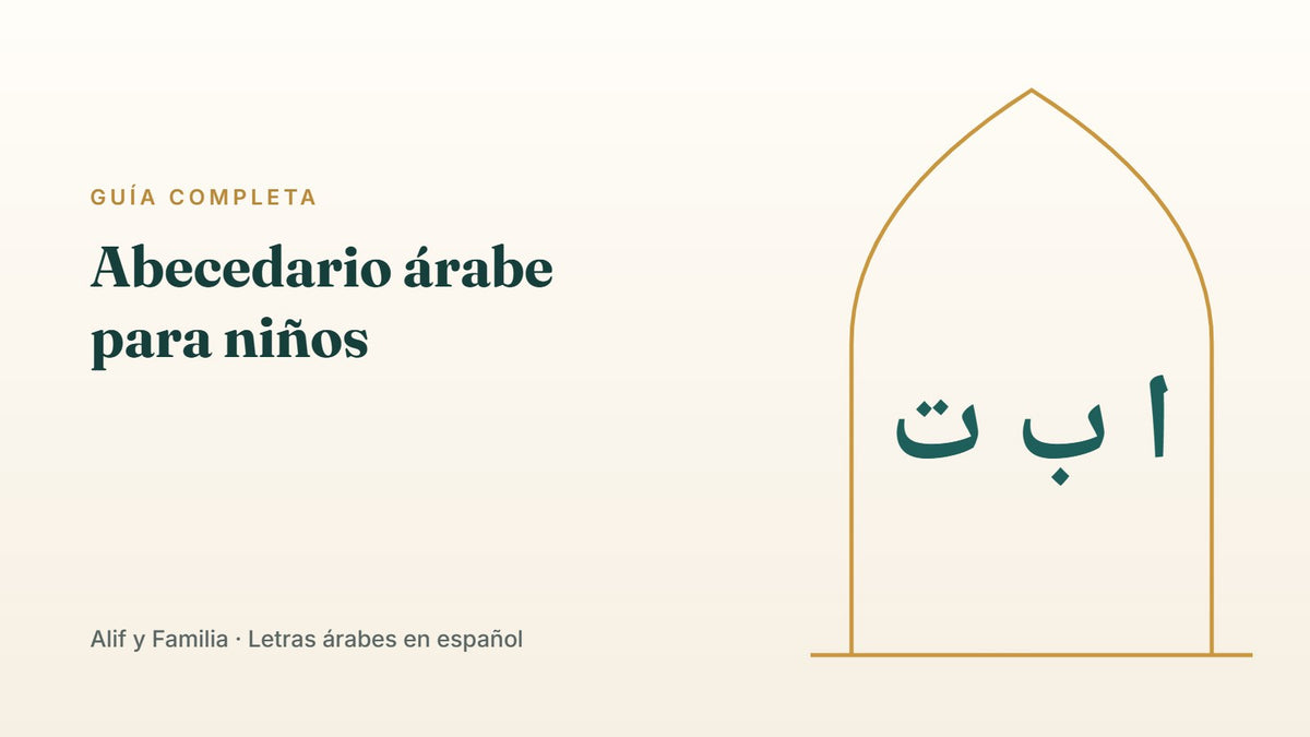 Abecedario árabe para niños, explicado en español